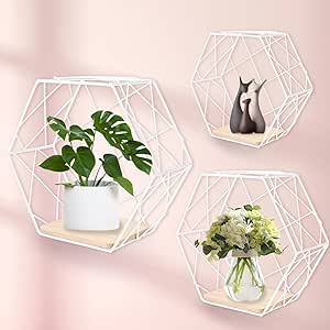 Estantes hexagonales blancos Estantes hexagonales blancos